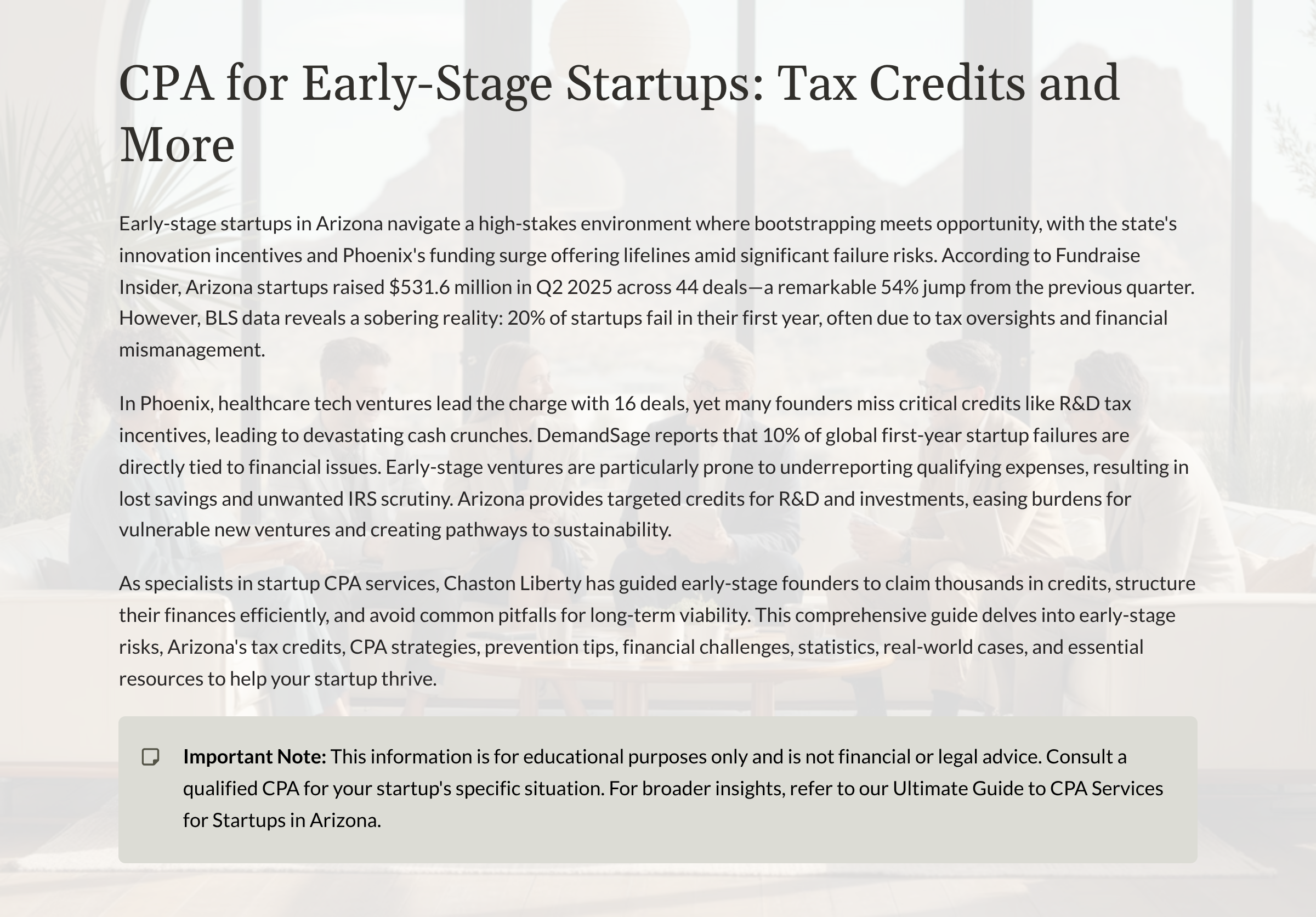 CPA for Early-Stage Startups