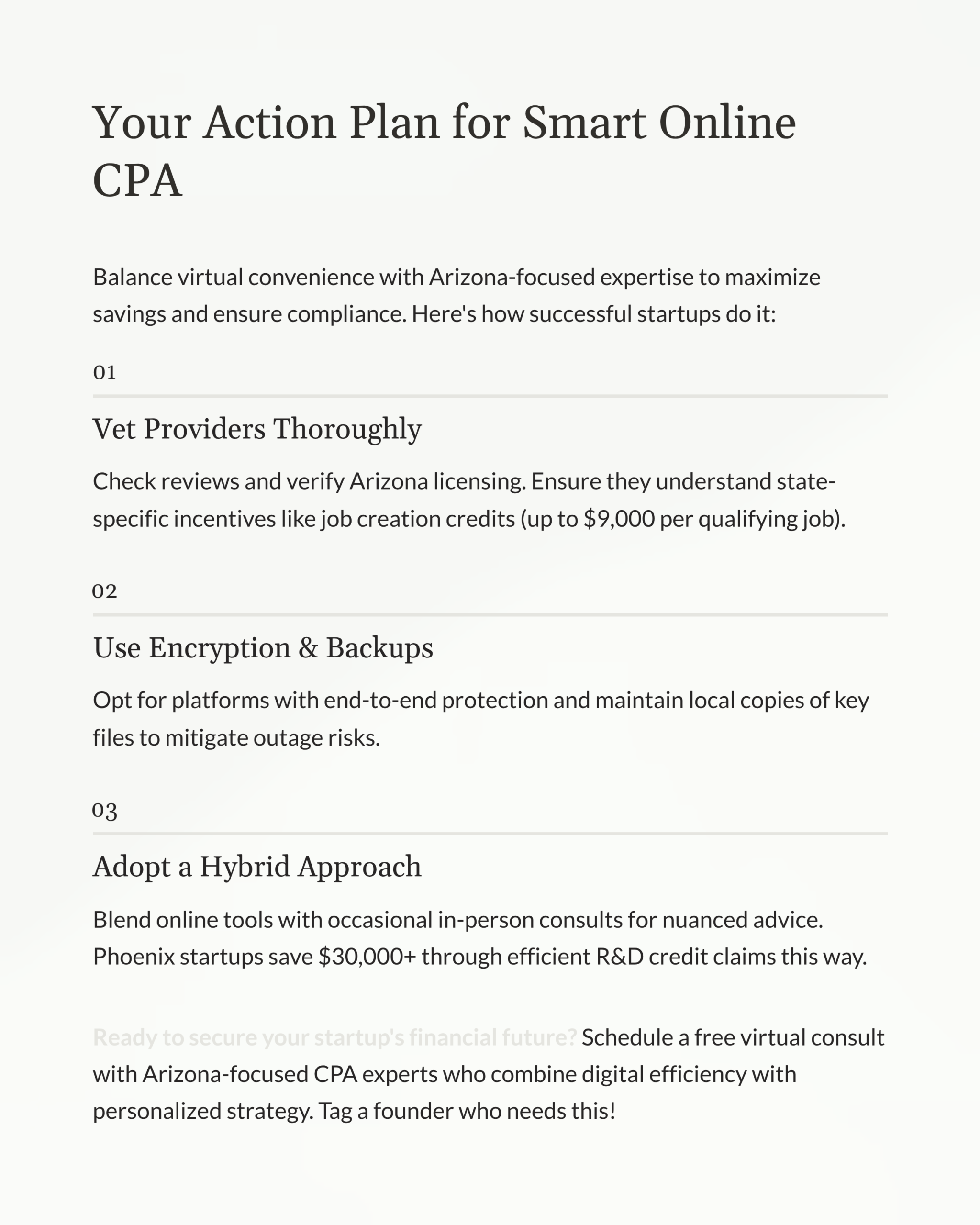 virtual CPA startups Phoenix